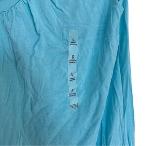 Aqua V-Neck Short-Sleeve Top